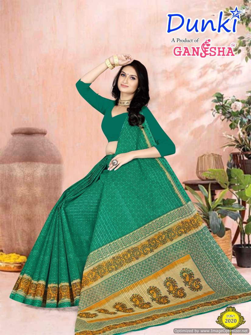 Dunki Vol 2 By Ganesha Summer Special  Printed Cotton Sarees Wholesalers In Delhi
